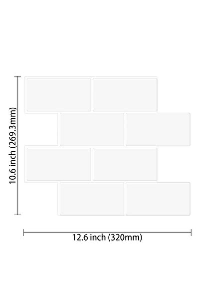 Choice 10 pieces VP216 10 Sheets Big Tiles Peel and Stick Wall Stickers Brick...
