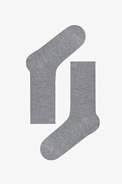 Penti Gray Melange - White High Comfort Socks