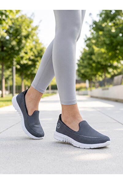 Nesil Shoes Dvm 801 Gray Faylon Sole Women's Walking Shoes
