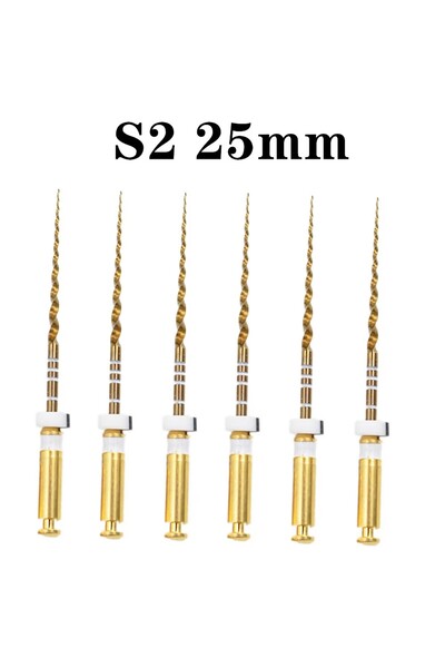 Choice17 25mm S2 Dental gold flexible files endo rotary files golden endodont...