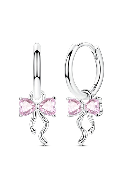 Choice24 KTE533 Original Earring 925 Sterling Silver Cherry Bow Pendientes Fo...