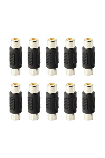 Choice 10Pcs/Set RCA Female to Female Jack Plug Connector Coupler Adapter Vid...