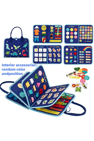 Choice Blue Montessori Busy Board Sensory Toys Educational Travel Activities ...