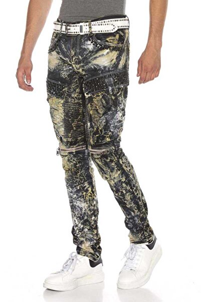 Cipo & Baxx CD494 Pantaloni pentru bărbați Rock Star Style Biker