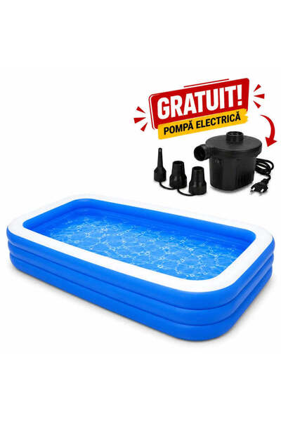 Promagg Piscină gonflabilă dreptunghiulară de exterior, 200x120x40 cm