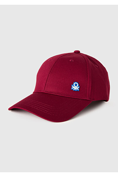 United Colors of Benetton Men's Claret Red Logo Cap