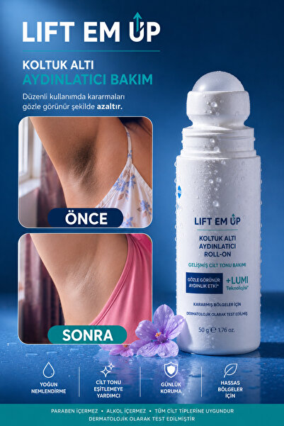 Lift Em Up 4 Ton Koltuk Altı diz dirsek Ve Bikini Bölgesi Cilt Beyazlatıcı Ro...