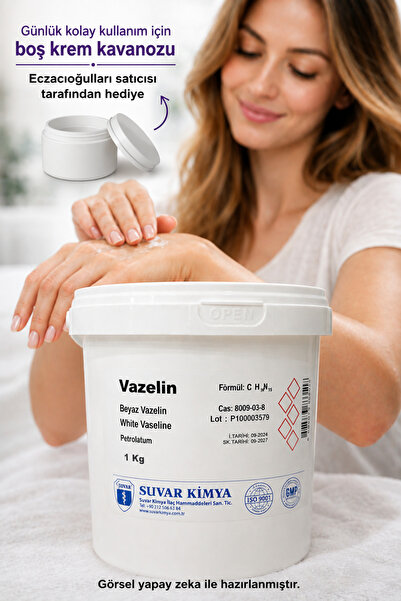 Suvar Kimya Saf Beyaz Vazelin 1 KG (Pharma Grade)