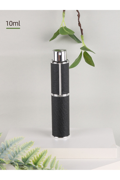 Choice4 زجاجة عطر جلدية دوارة سعة 10 مل باللون الأسود، حاوية سفر فارغة قابلة ...
