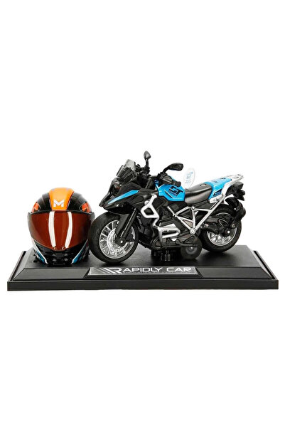 LRS STORE Metal Model Motorsiklet 1:14 Seti Işıklı Sesli- Kasklı Sürücü Figürlü Yarış Motoru Koleksiyon Hediye