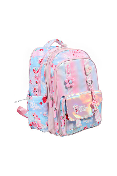 Chimola MY FRIENDS STRAWBERRY SKY MAVİ SIRT ÇANTASI 17"