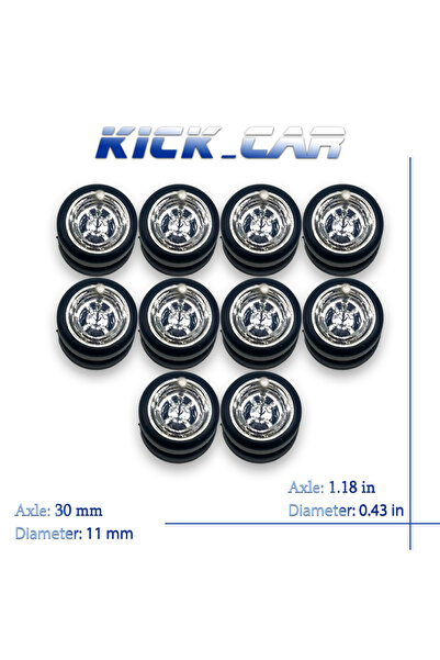 Choice HW01-SL 1/64 Wheels with Fixed Tires Four Spoke for Toy Model Diecast ...