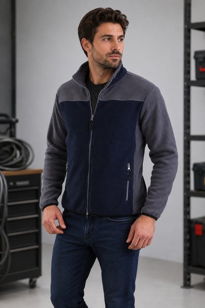 ESER İŞ GÜVENLİĞİ Eser - Katyonik Polar - Lacivert,gri - Slim Fit