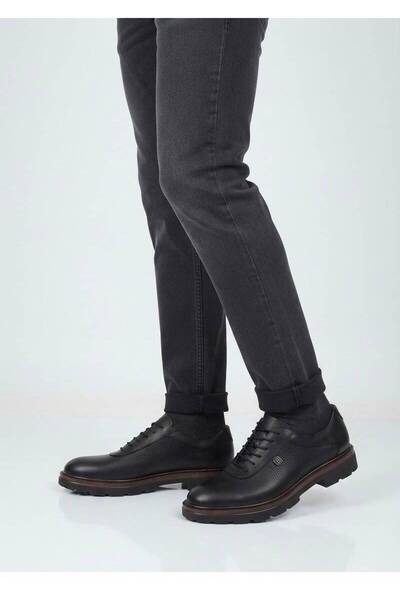 Dropland Black Men's Casual Genuine Leather Comfortable Shoes Lightweight Ort...
