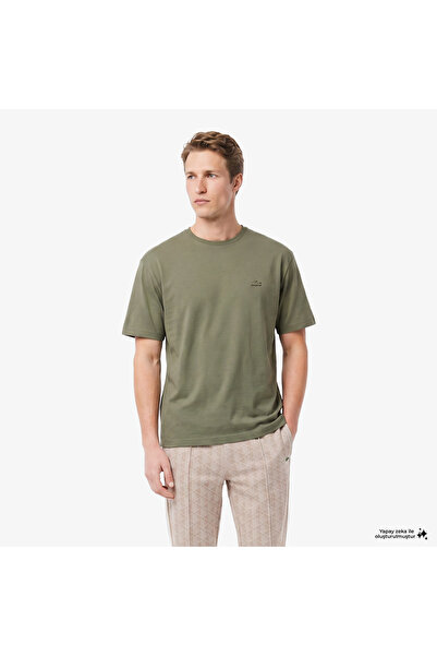 Lacoste Erkek Relaxed Fit Bisiklet Yaka Haki T-Shirt