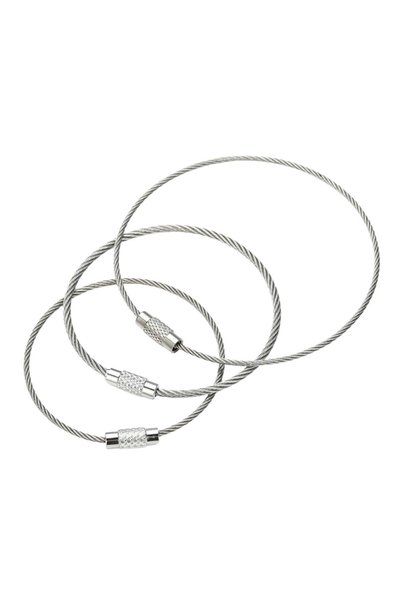Buffer ® 10'lu Paslanmaz Çelik Tel Anahtarlık