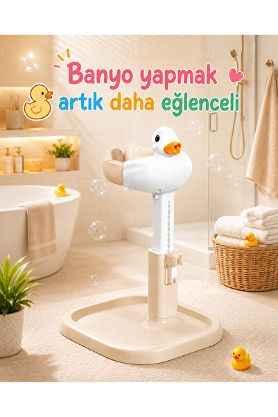 HYPER GROUP Ördekli Çocuk Banyo Yardımcısı Ayarlanabilir Tutma Destekli Kayma...