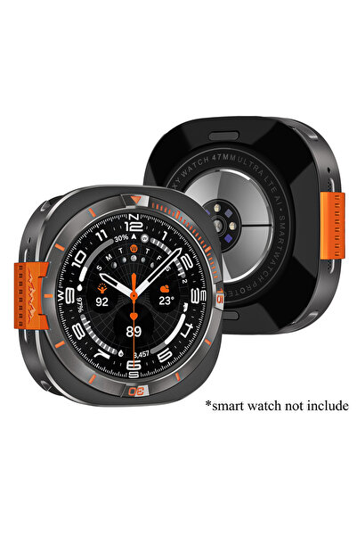 Choice3 Galaxy Ultra (2025) Gray Orange Metal Alloy Protective Case for Watch...