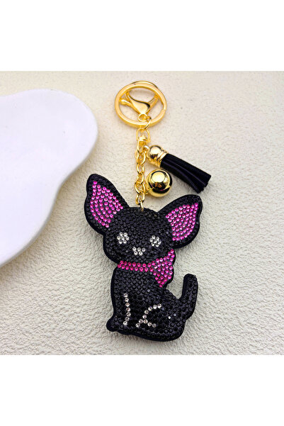 Choice F GD Fashion Chihuahua Dog Crystal Keychain Bag Accessories for Women ...