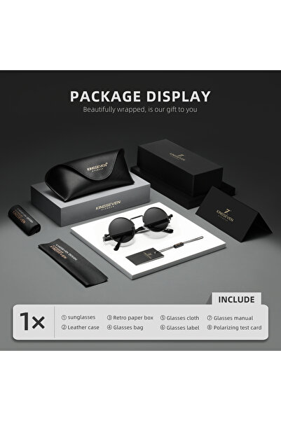 Choice9 Black Gray KINGSEVEN Original Designe Sunglasses Gothic Punk Polarize...