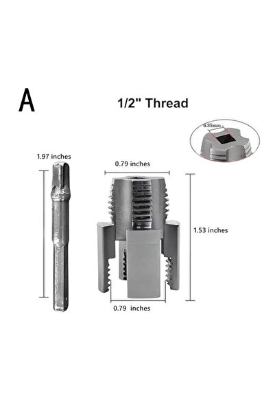 Choice1 A 1/2 & 3/4 Pipe Thread Cutting Tool Integrated Internal & External P...