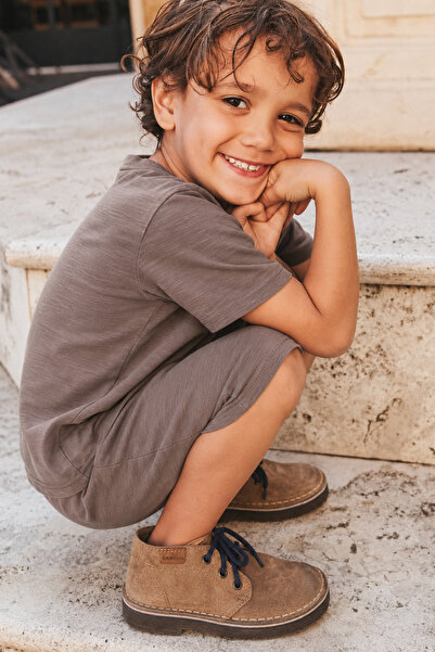 Cigit Basic Capri Set 1-5 Years Mink
