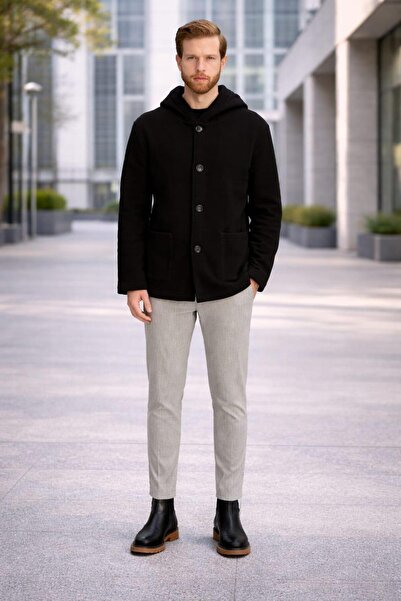 ALEXANDERGARDI Hooded Oversize Jacket with Ribbon Inside (E22-60700)