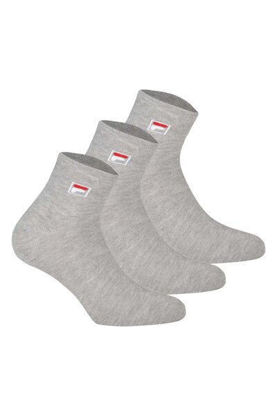 FILA Quarter Socken Unisex, 3 Paar - Kurzsocken, Sport, Logo-Bund, uni, 35-46