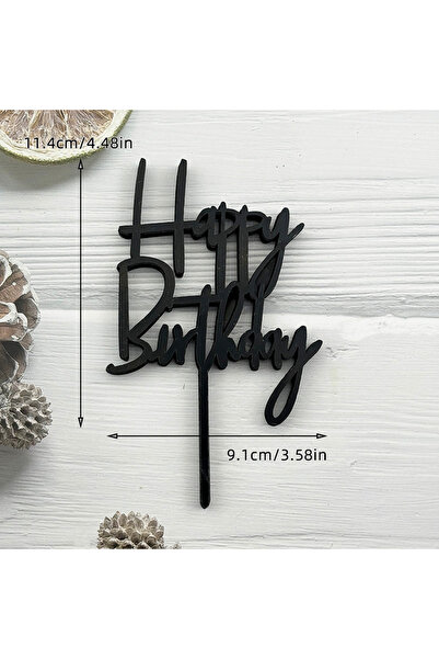 Choice11 Style 14 10pcs 10Pcs Acrylic Happy Birthday Cake Topper Pink Gold Si...