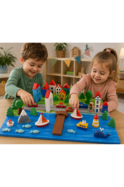 ELSA Nature-Friendly Cities Toy Wooden Block Set