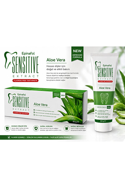 Epinafol Sensitive Aloe Vera Flörürsüz Diş macunu 90 Gr