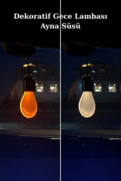 AutoLX Araç İçi LED Ampül Dekoratif Ambiyans Aydınlatma Dikiz Aynası Süsü (Ku...