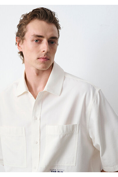 Mavi M0211991 Short Sleeve Shirt Oversize Men's Shirt White
