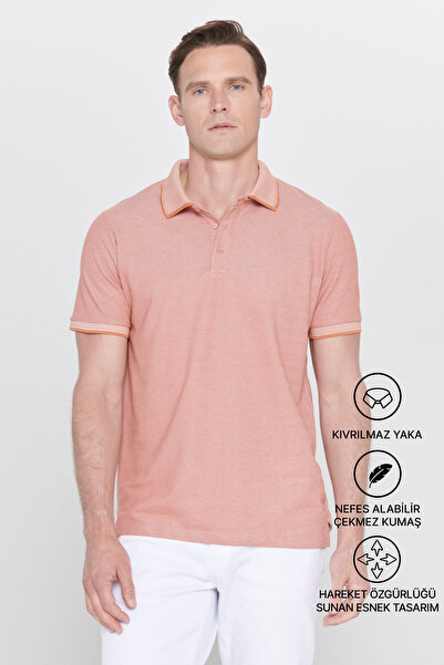 AC&Co / Altınyıldız Classics Slim Fit T-Shirt mit Polokragen für Herren - Nic...