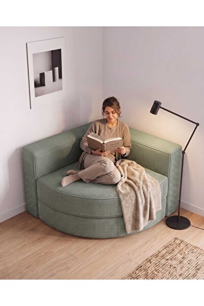 DECHOME Nestime® 100x100 cm Modüler Köşe Koltuğu | Orijinal Sünger | Fitilli ...