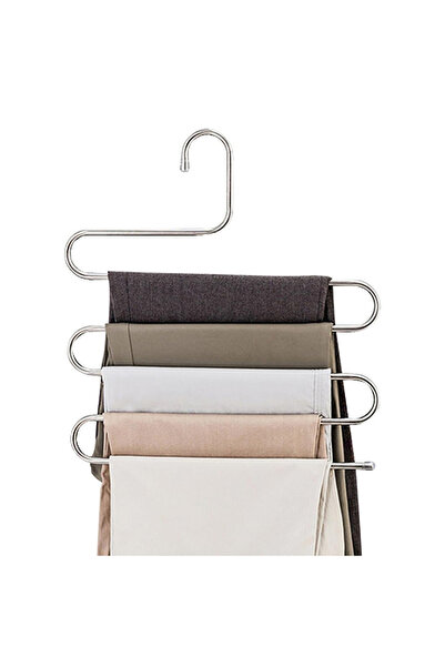 Choice Silvery 1pcs Pants Hangers Non-Slip S-Shape 3Pack Trousers Hangers Sta...