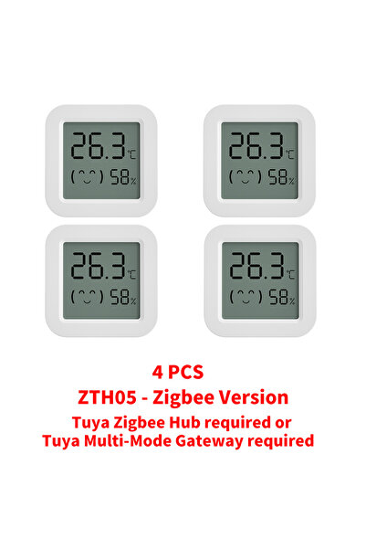 Choice 4 PCS Mini Thermometer Hygrometer Zigbee Temperature Humidity Sensor R...