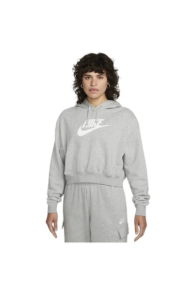 Nike W NSW CLUB FLC GX CROP HDY DQ5850-063 Γκρι