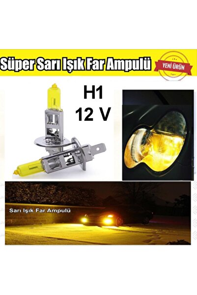 Universal H1 JDM Süper Sarı Işık Far Ampul 12V 100W-55W