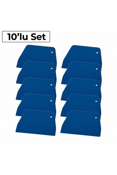dinckitchen Plastic Rectangular Dough Scraper Blue 10-Piece Set Rectangular B...