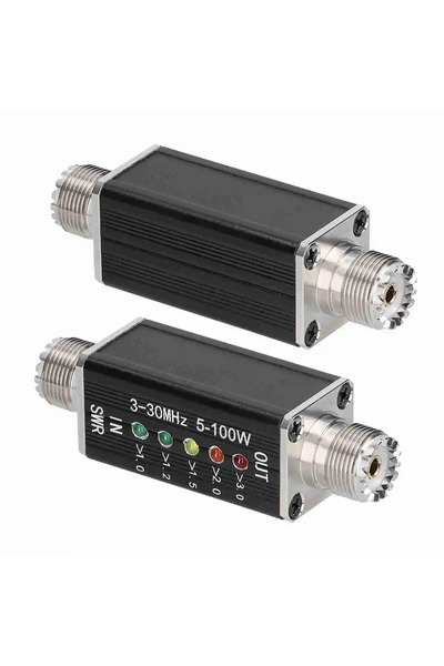 Choice black 5 LED SWR Meter 3-30MHz Frequency Shortwave Standing Waves Indic...