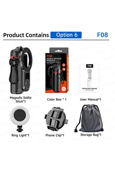 choice2 Option 6 Magnetic Mini Selfie Stick Tripod for Cellphone with Extensi...