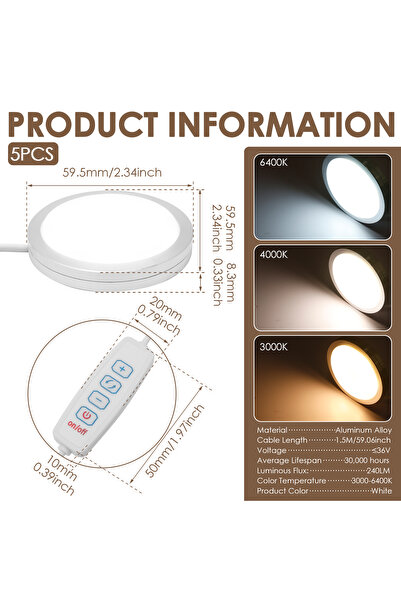 Choice 5 قطع من مجموعة مصابيح LED لـ Bambu Lab، طقم إضاءة قابل للتعديل، قطع غ...