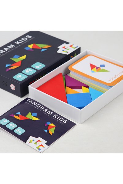 Choice Multicolor Wooden Tangram Jigsaw Puzzle Board Children Educational Toy...
