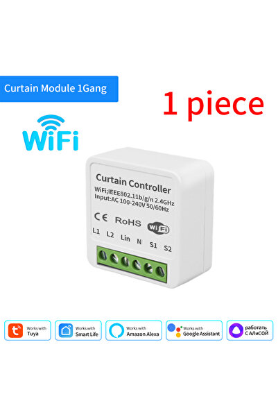 Choice 1 piece Wifi Smart Curtain Switch Module Tuya Smart Life Alexa Google ...