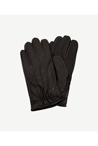 Yargıcı Leather Men's Gloves with Elastic Detail