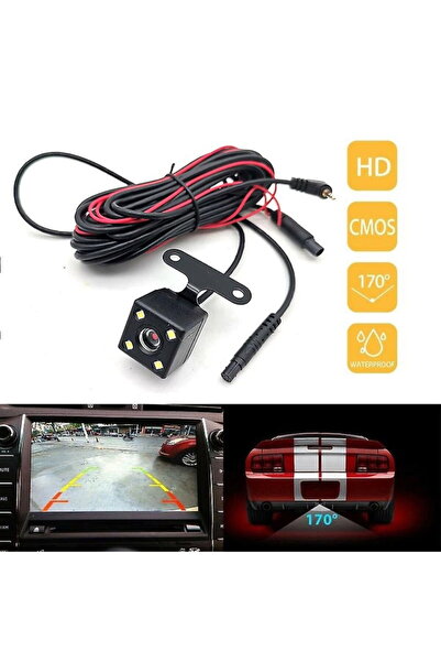 StartONTeam Cameră video HD cu vedere spate auto cu 5 pini, unghi larg de 170°, linii de ghidare, instalare universală