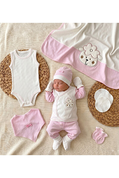 Petite Ponpon Baby 10-Piece Hospital Exit Plush Lamb Embroidered