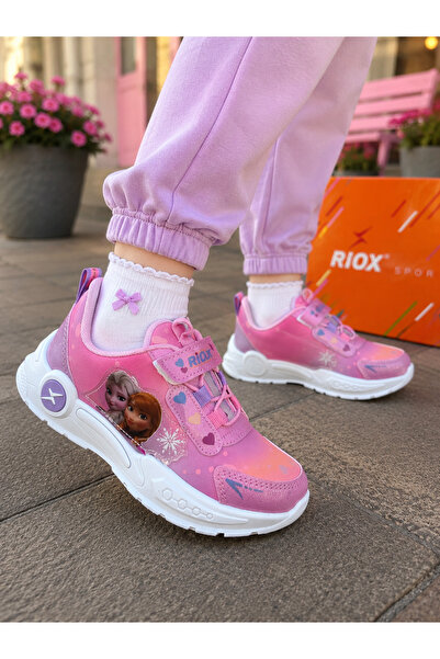 ALTUNTAŞ Girls' Velcro Non-Slip Sole Casual Sports Shoes School Shoes