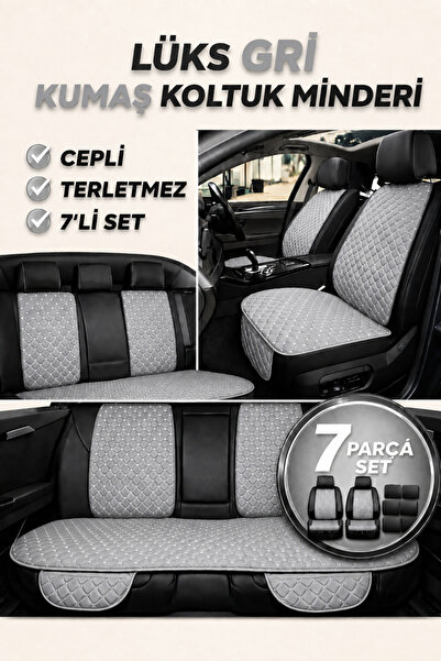 TROBUS Skoda Kamiq 2019–2024 Uyumlu Kumaş Koltuk Minderi Kapitone Desen Terle...